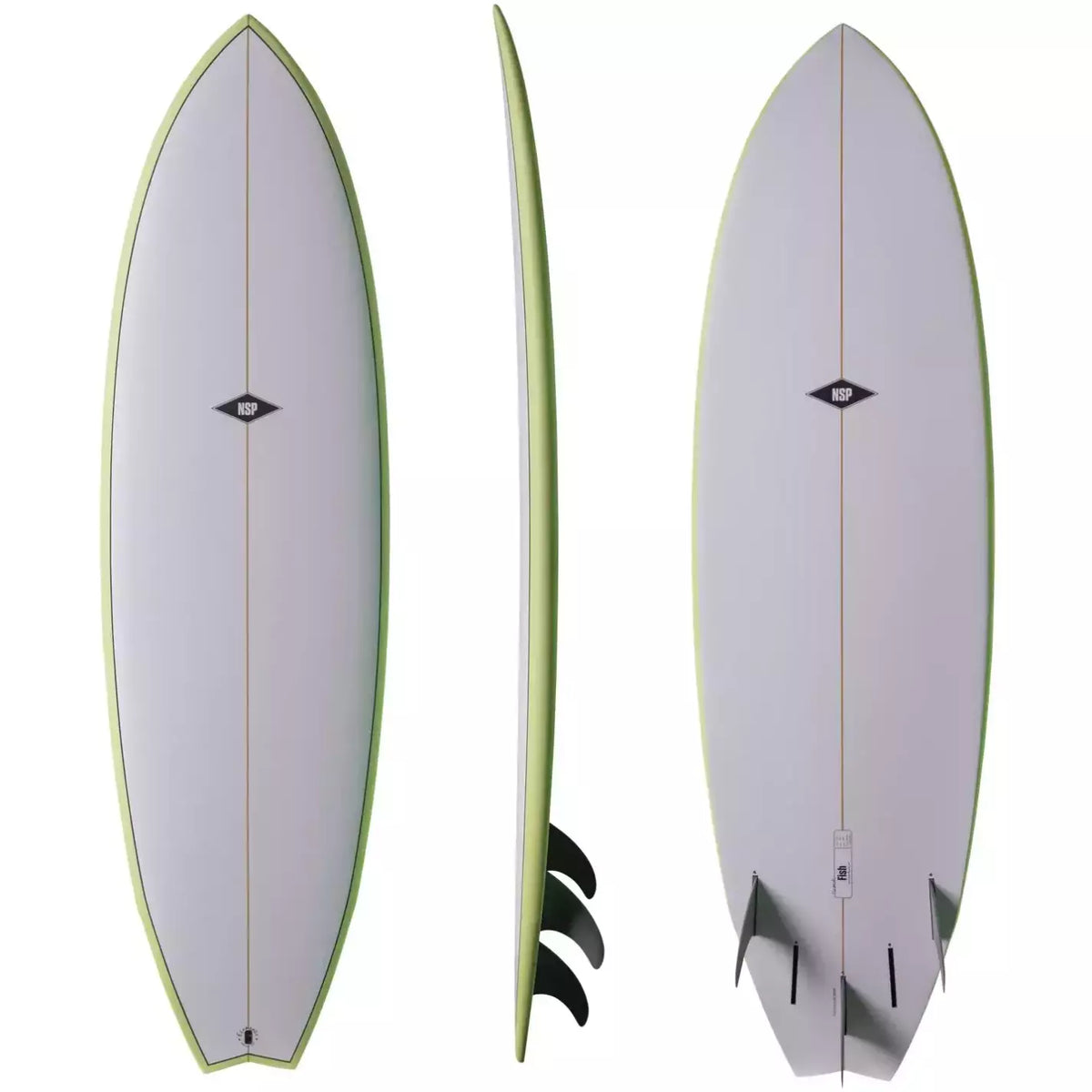 #210 CDF サーフェス Surface NIB NSP Fish Elements 6'4'' Green – Deuxième Vague