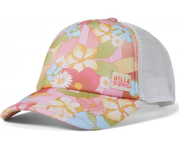 Billabong Girl's Shenanigans Trucker Hat Pink Wink (Youth